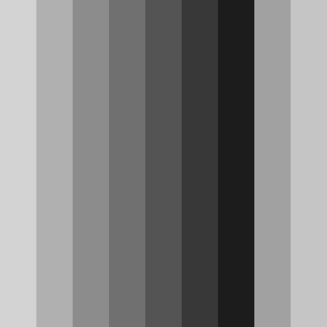 Download shades of grey color palette PNG image (square)