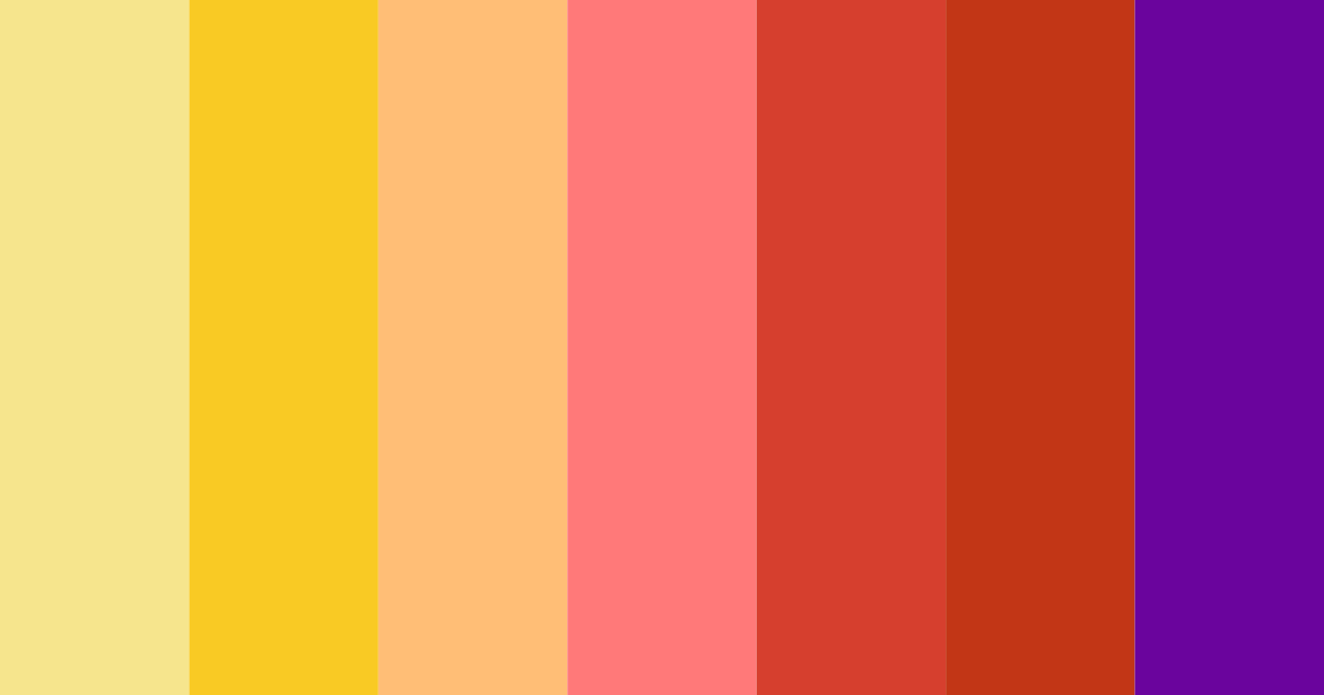 Download sunset serenade color palette PNG image (landscape)