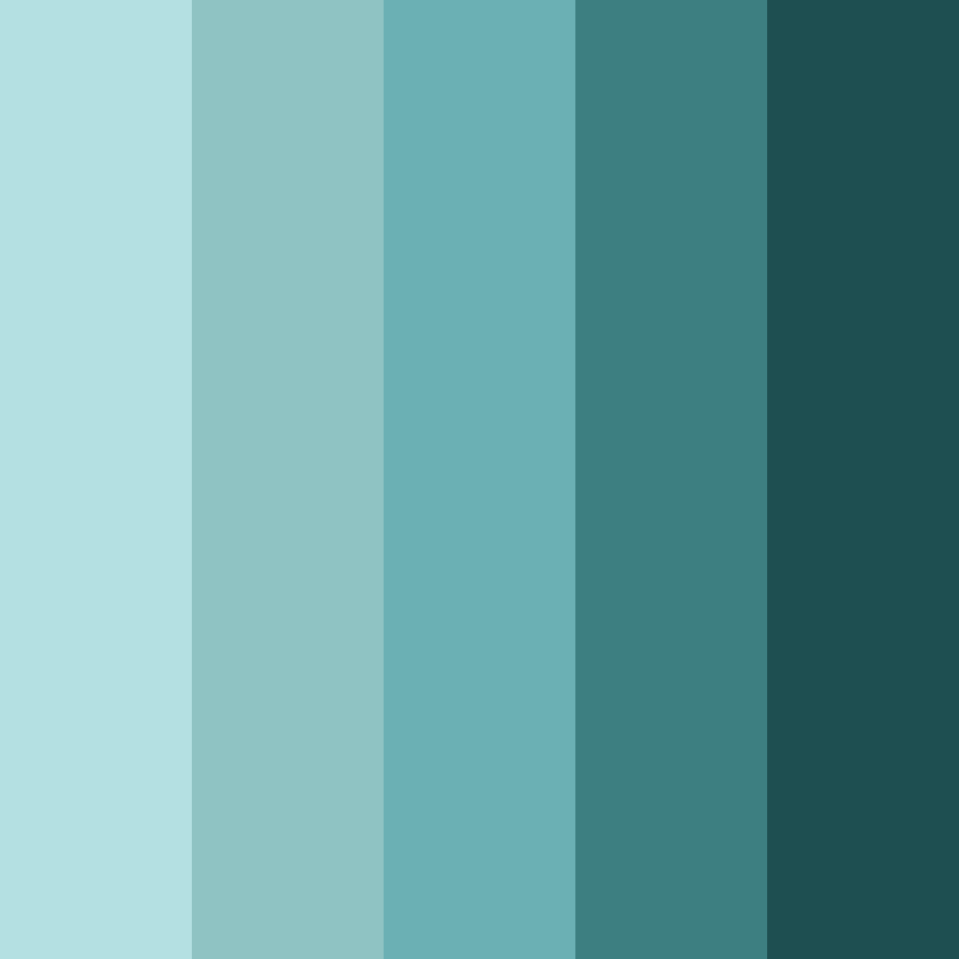 Download teal tones color palette PNG image (square)