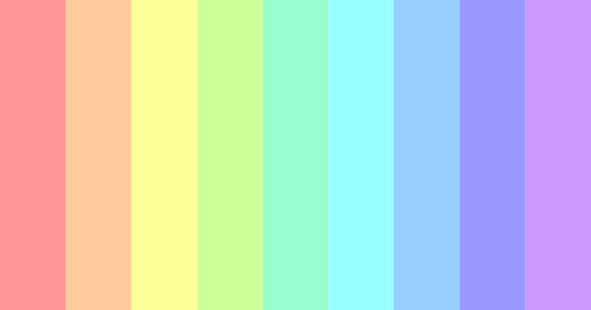 Download colorful rainbow color palette PNG image (landscape)