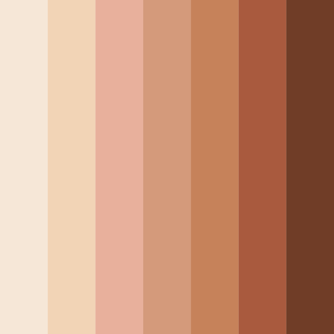Download warm earthy tones color palette PNG image (square)