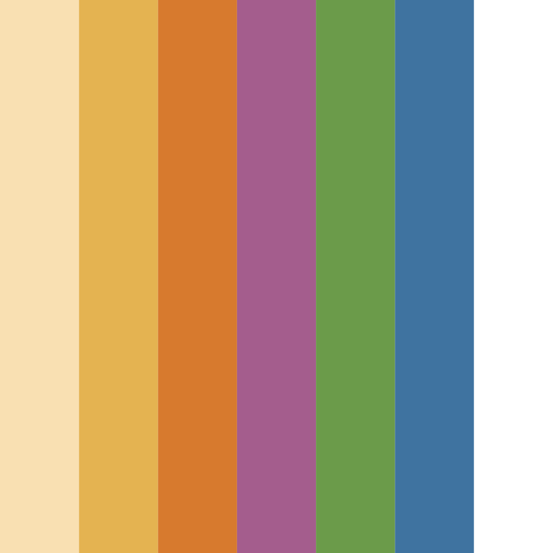 Download sunset meadow color palette PNG image (square)