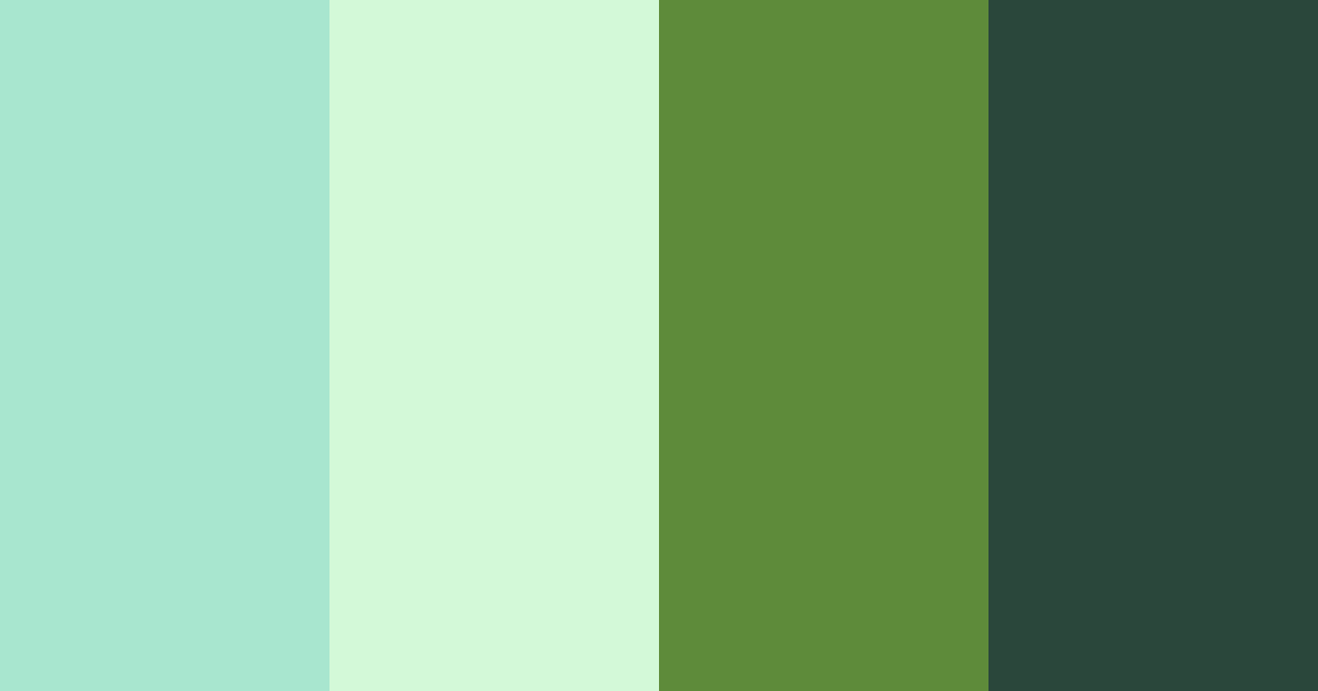 Download shades of greenery color palette PNG image (landscape)