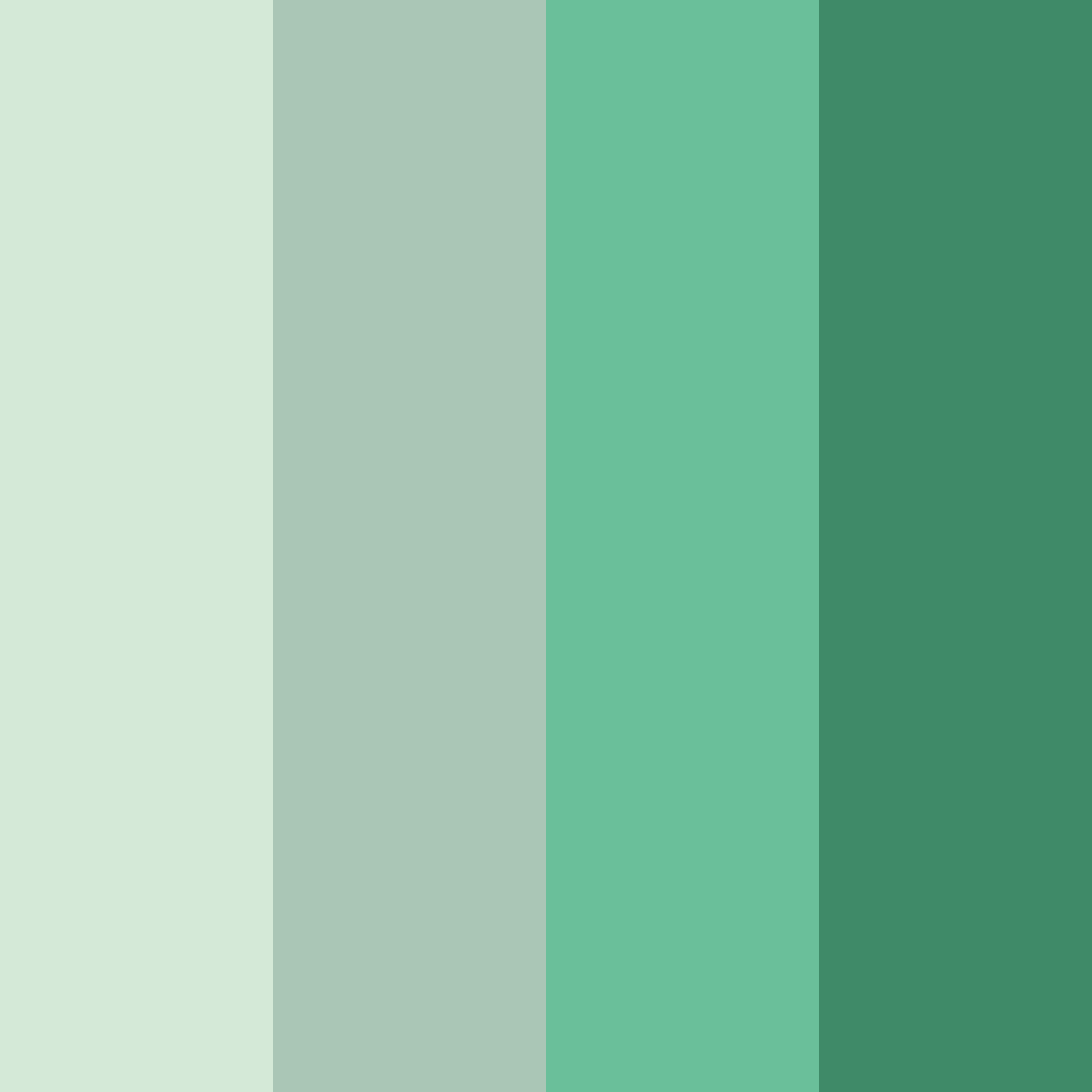 Download shades of eucalyptus green color palette PNG image (square)