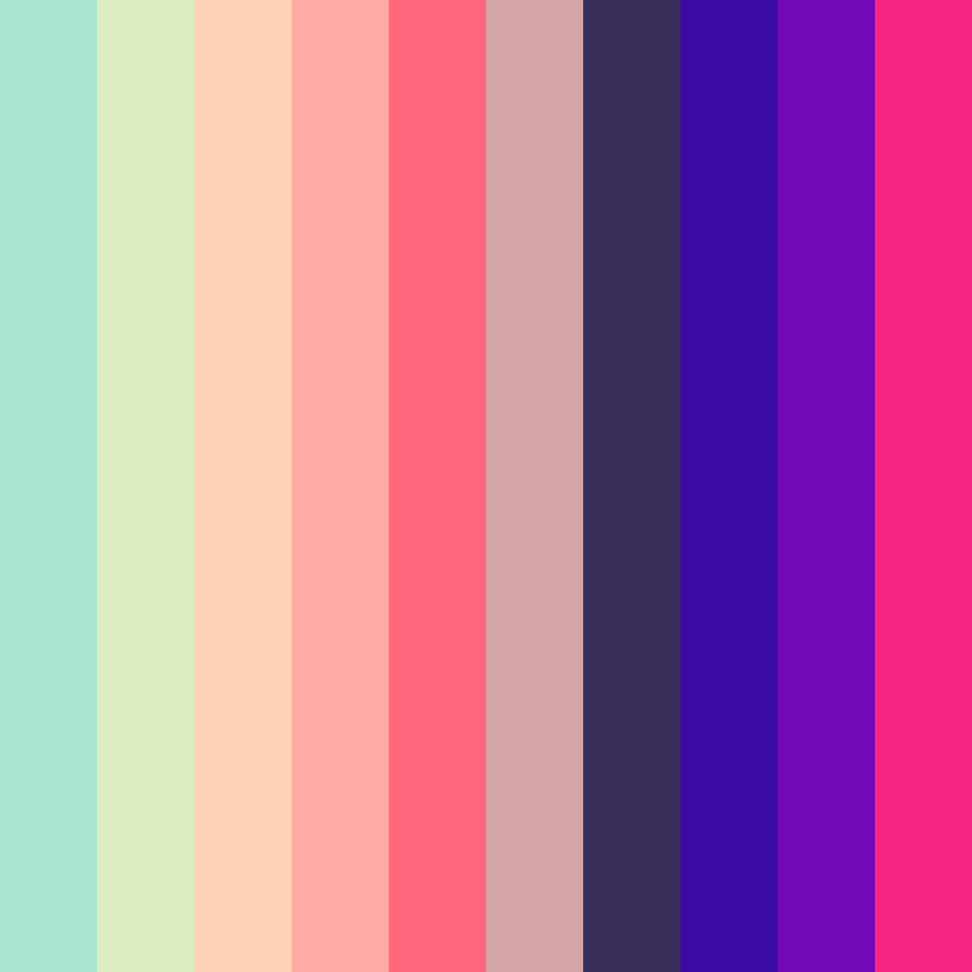 Download vibrant pink color palette PNG image (square)
