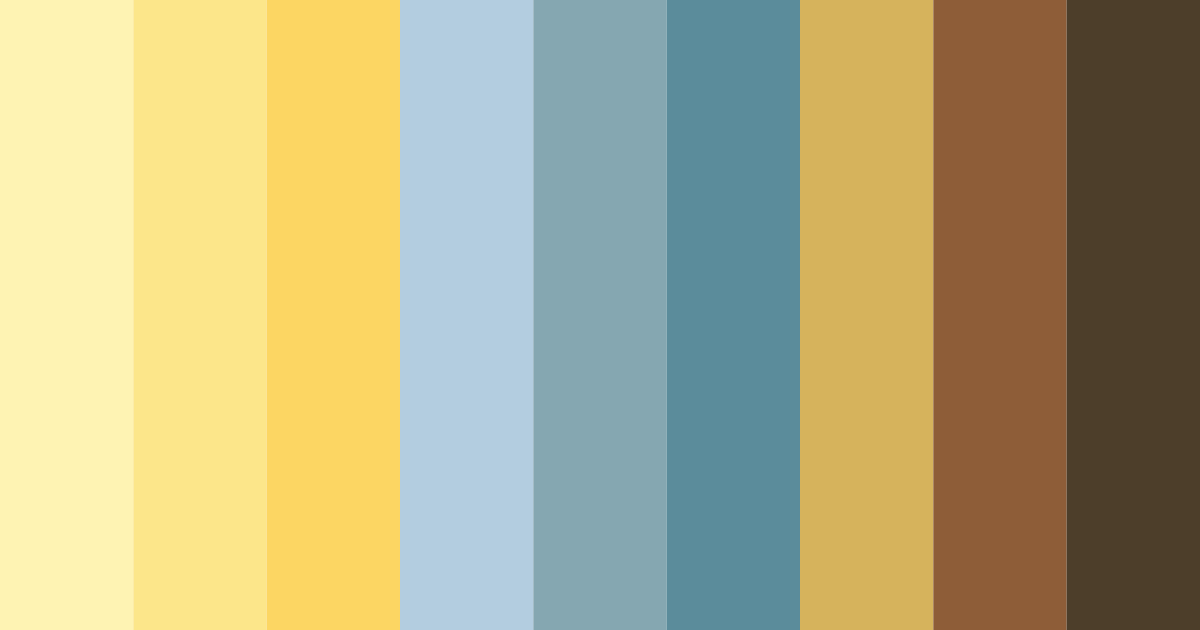 Download sunny shoreline color palette PNG image (landscape)