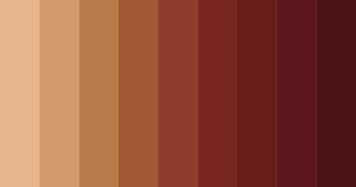Download rusty brown shades color palette PNG image (landscape)