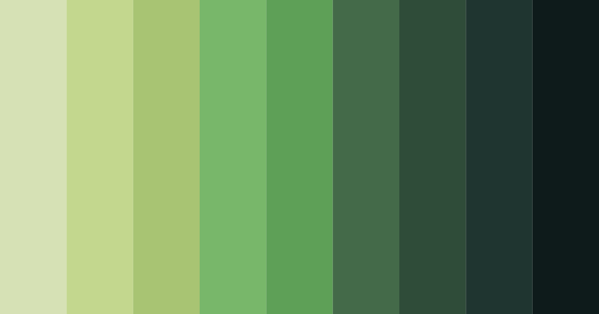 Download green sunset color palette PNG image (landscape)