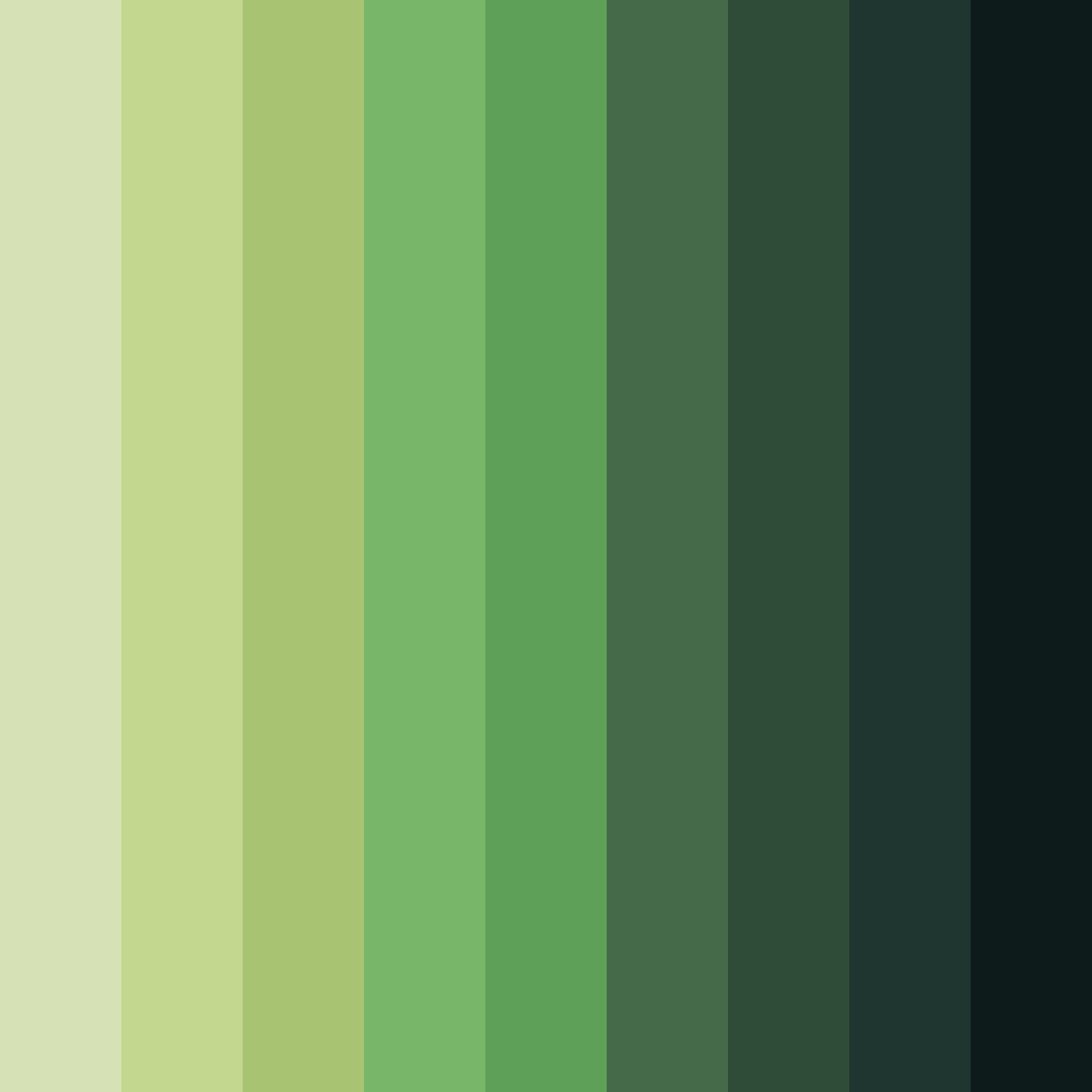 Download green sunset color palette PNG image (square)