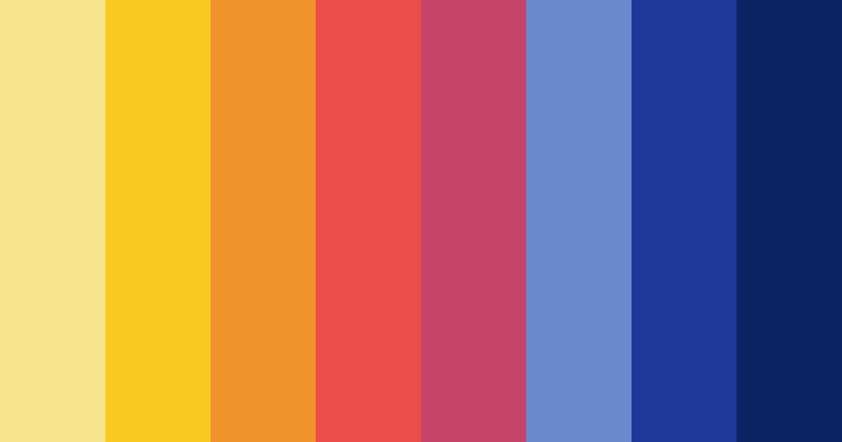 Download vibrant sunset serenade color palette PNG image (landscape)