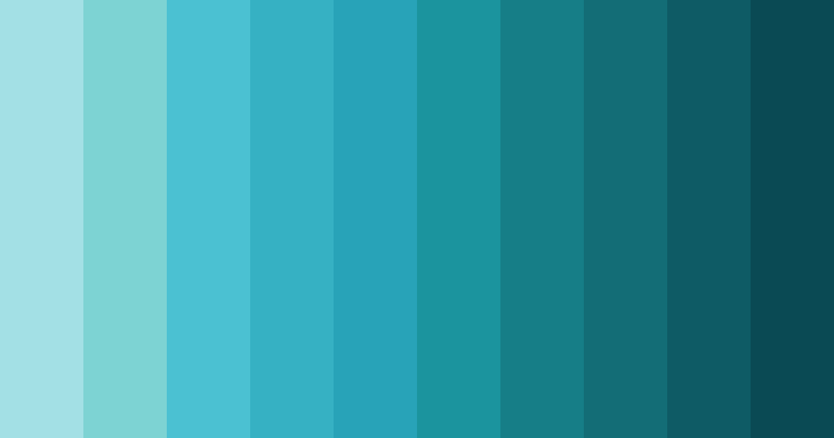 Download cyan ocean color palette PNG image (landscape)