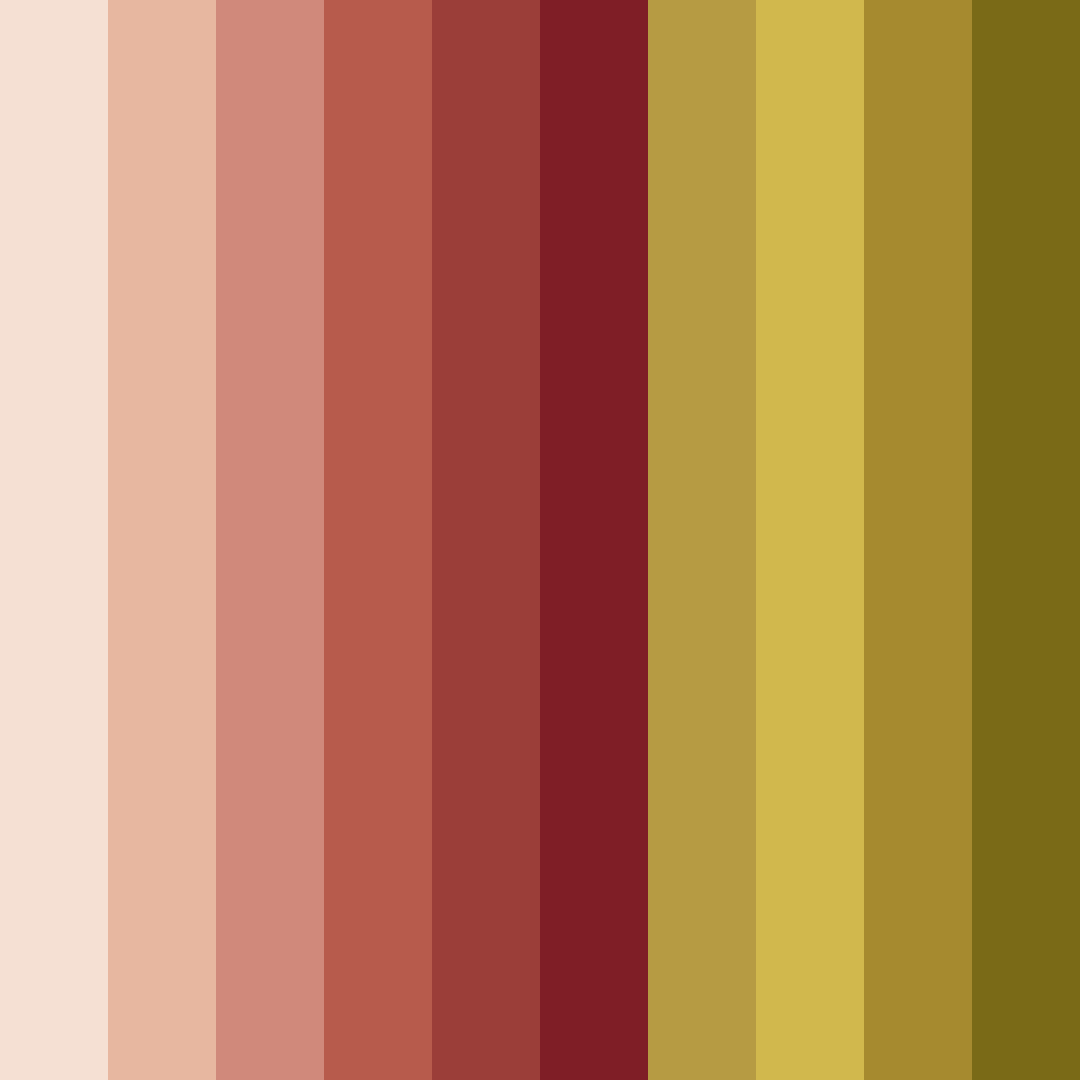 Download red gold fusion color palette PNG image (square)