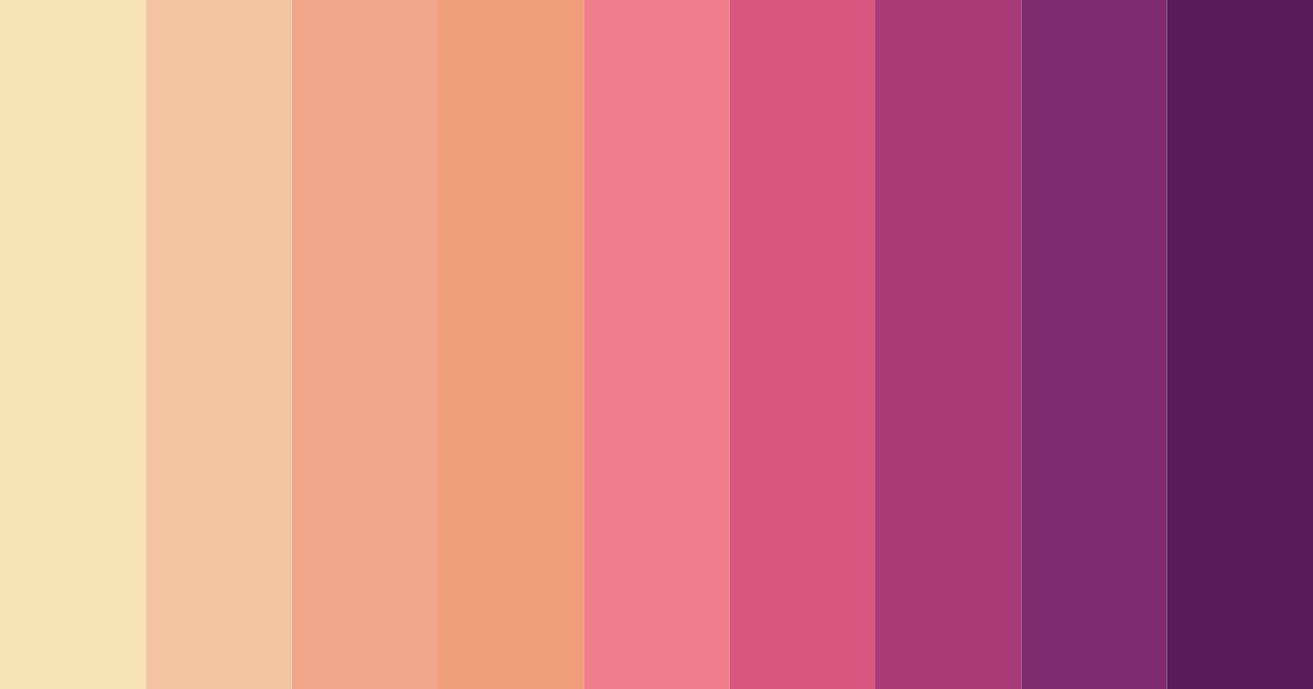 Download blushing twilight color palette PNG image (landscape)