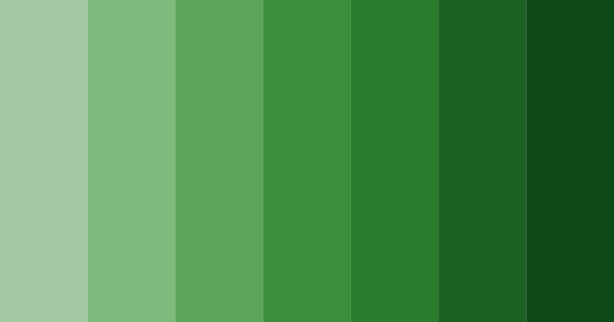 Download dark green shades color palette PNG image (landscape)