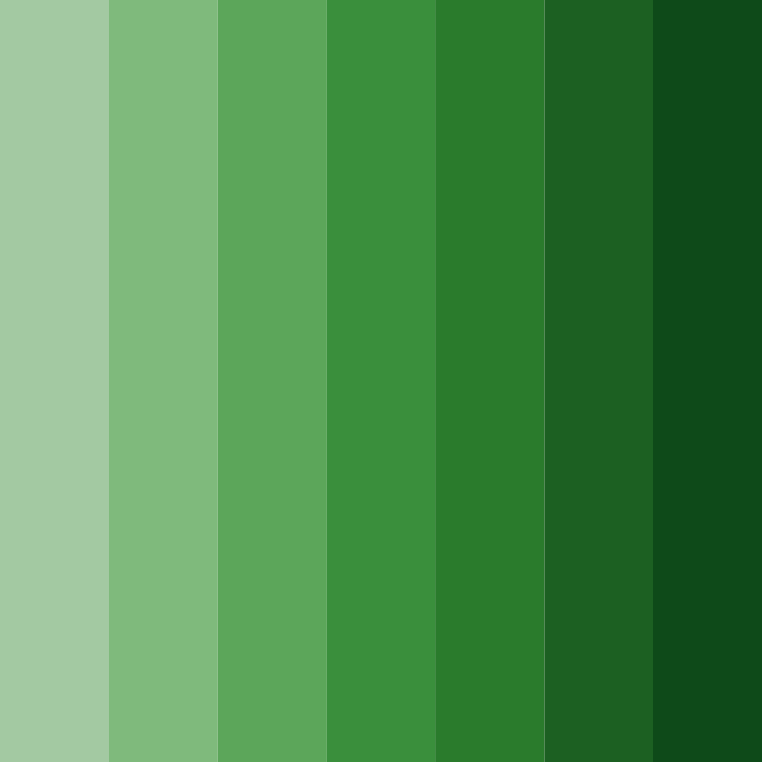 Download dark green shades color palette PNG image (square)