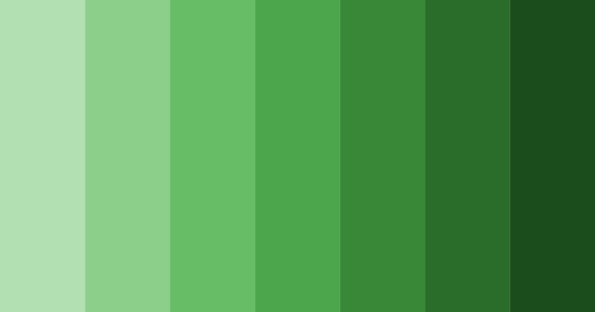 Download shades of forest green color palette PNG image (landscape)