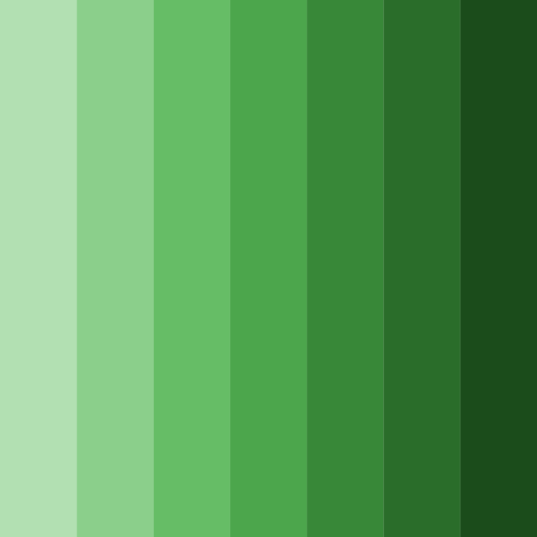 Download shades of forest green color palette PNG image (square)