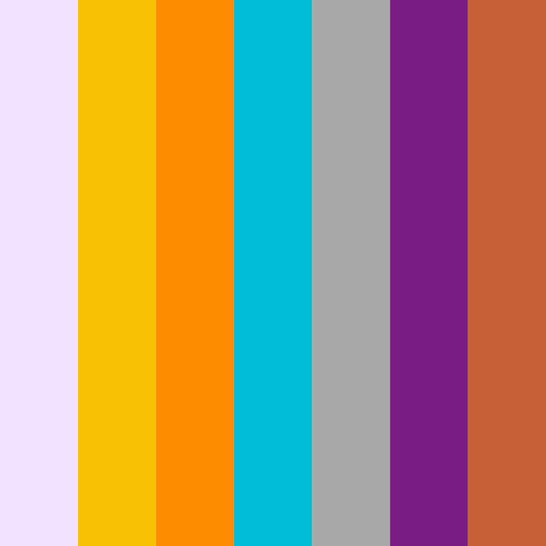 Download vibrant purple sunset color palette PNG image (square)
