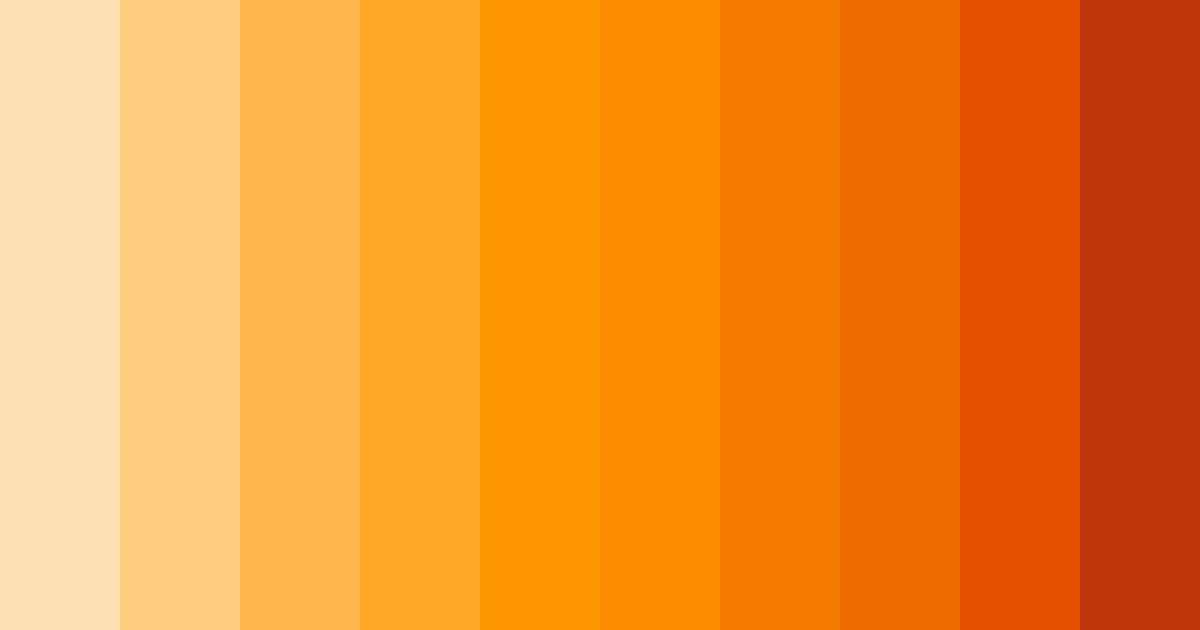 Download bright orange color palette PNG image (landscape)