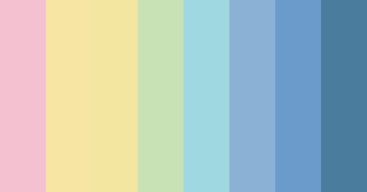 Download pastel blue color palette PNG image (landscape)