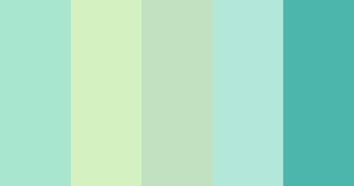 Download soft pastel green color palette PNG image (landscape)