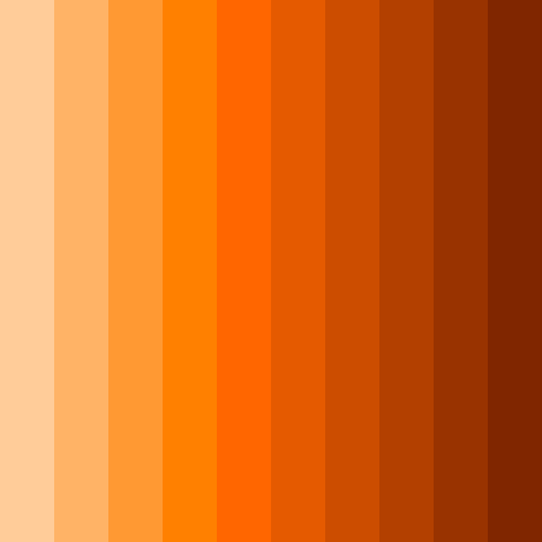 Download vibrant orange color palette PNG image (square)