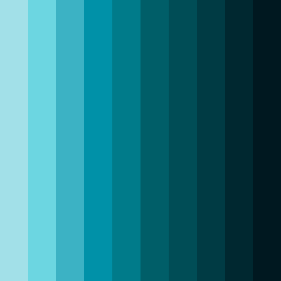 Download teal peacock color palette PNG image (square)