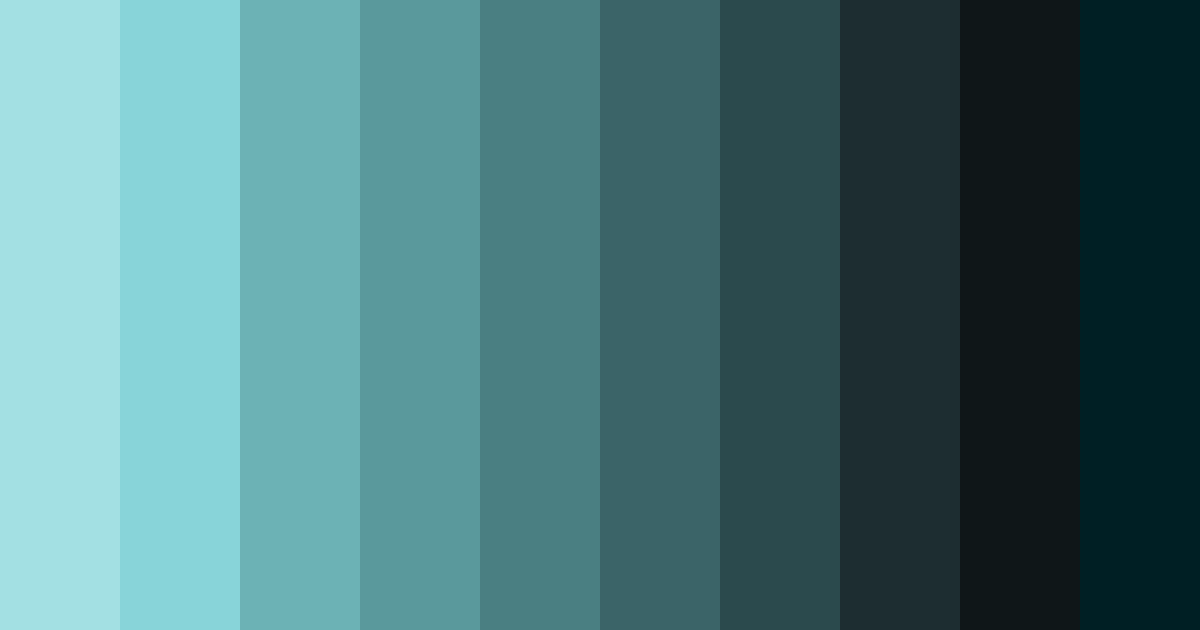 Download teal peacocks color palette PNG image (landscape)