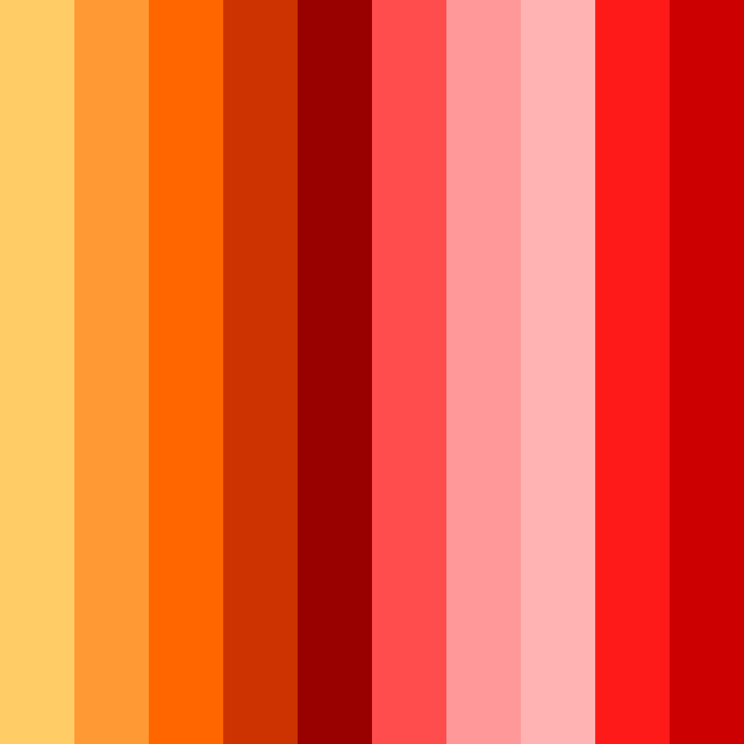 Download fiery red color palette PNG image (square)