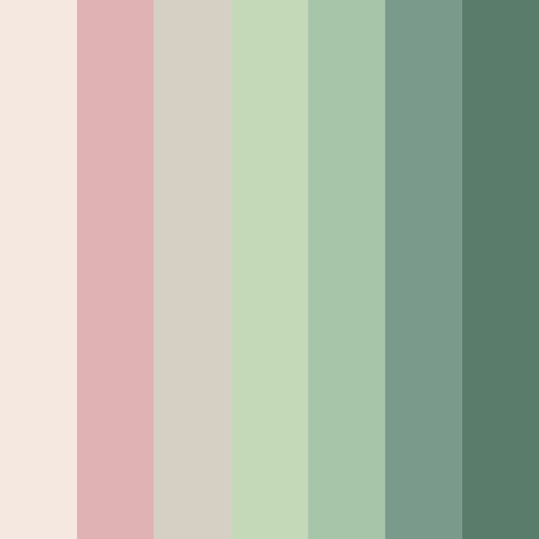 Download whimsical garden color palette PNG image (square)