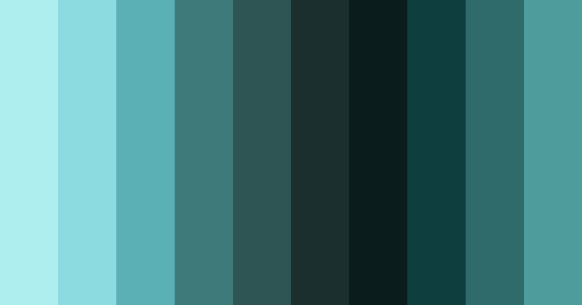 Download teal ocean color palette PNG image (landscape)
