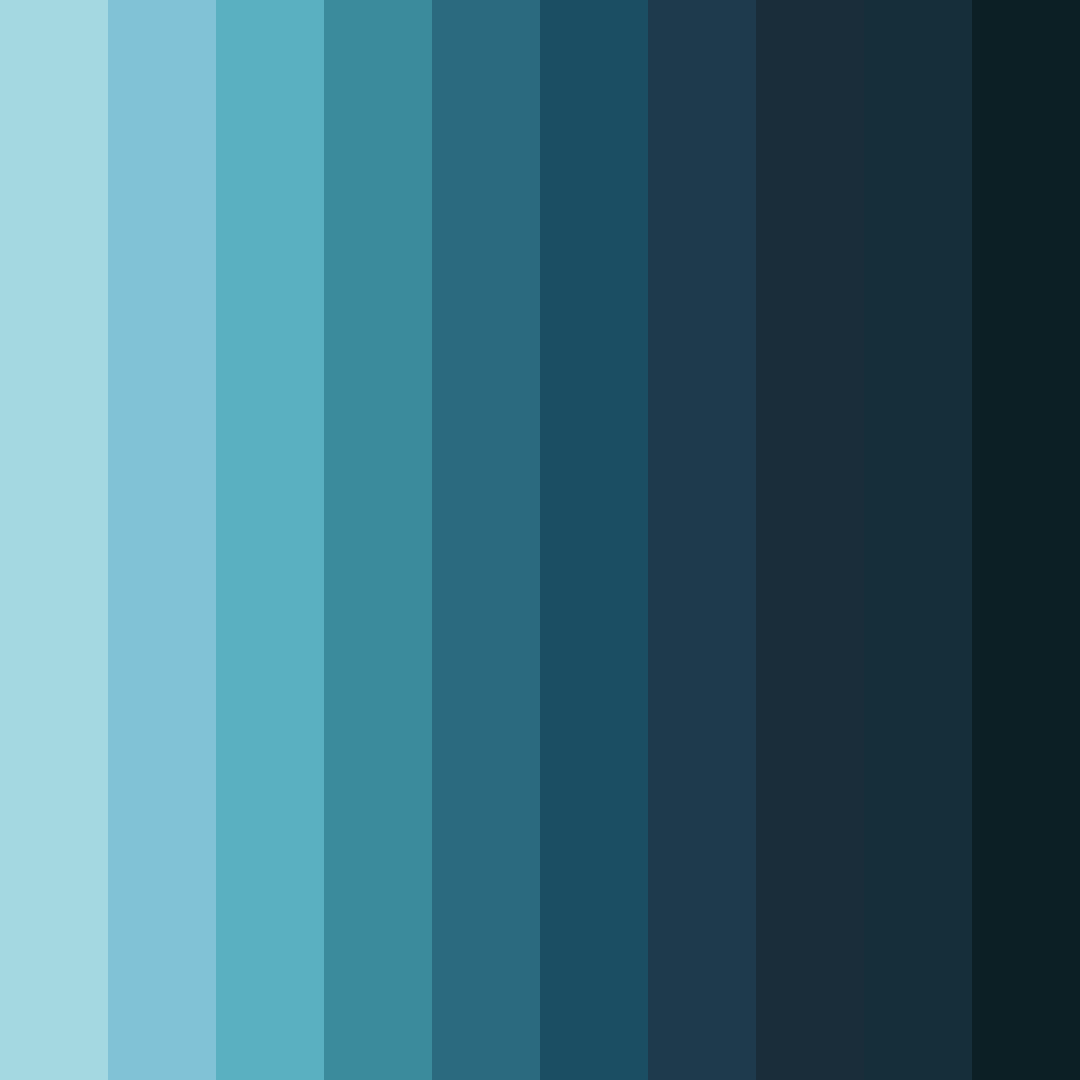 Download ocean blue color palette PNG image (square)