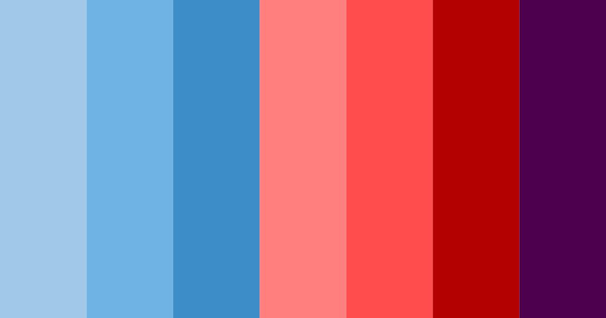 Download red and blue harmony color palette PNG image (landscape)