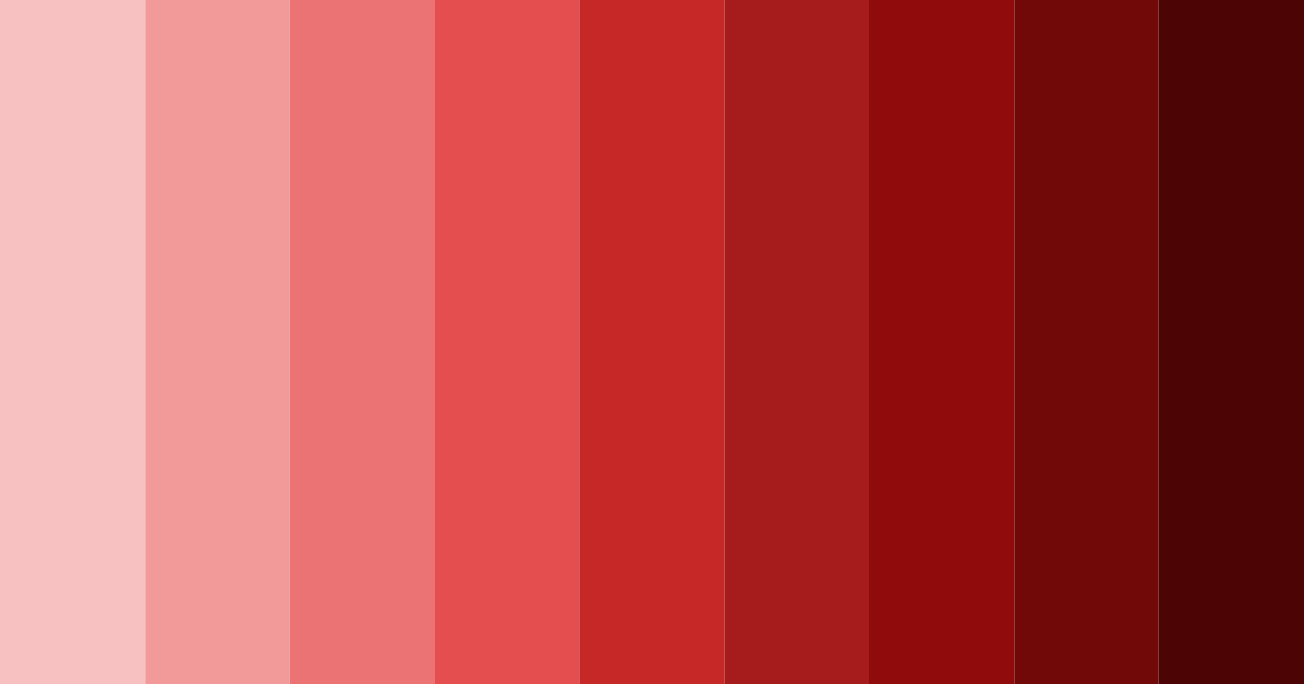 Download dark red shades color palette PNG image (landscape)