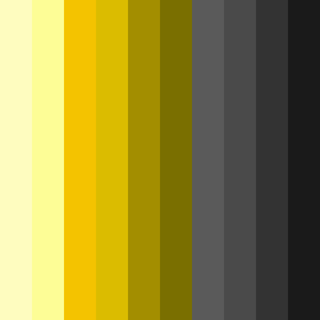 Download yellow and black shades color palette PNG image (square)