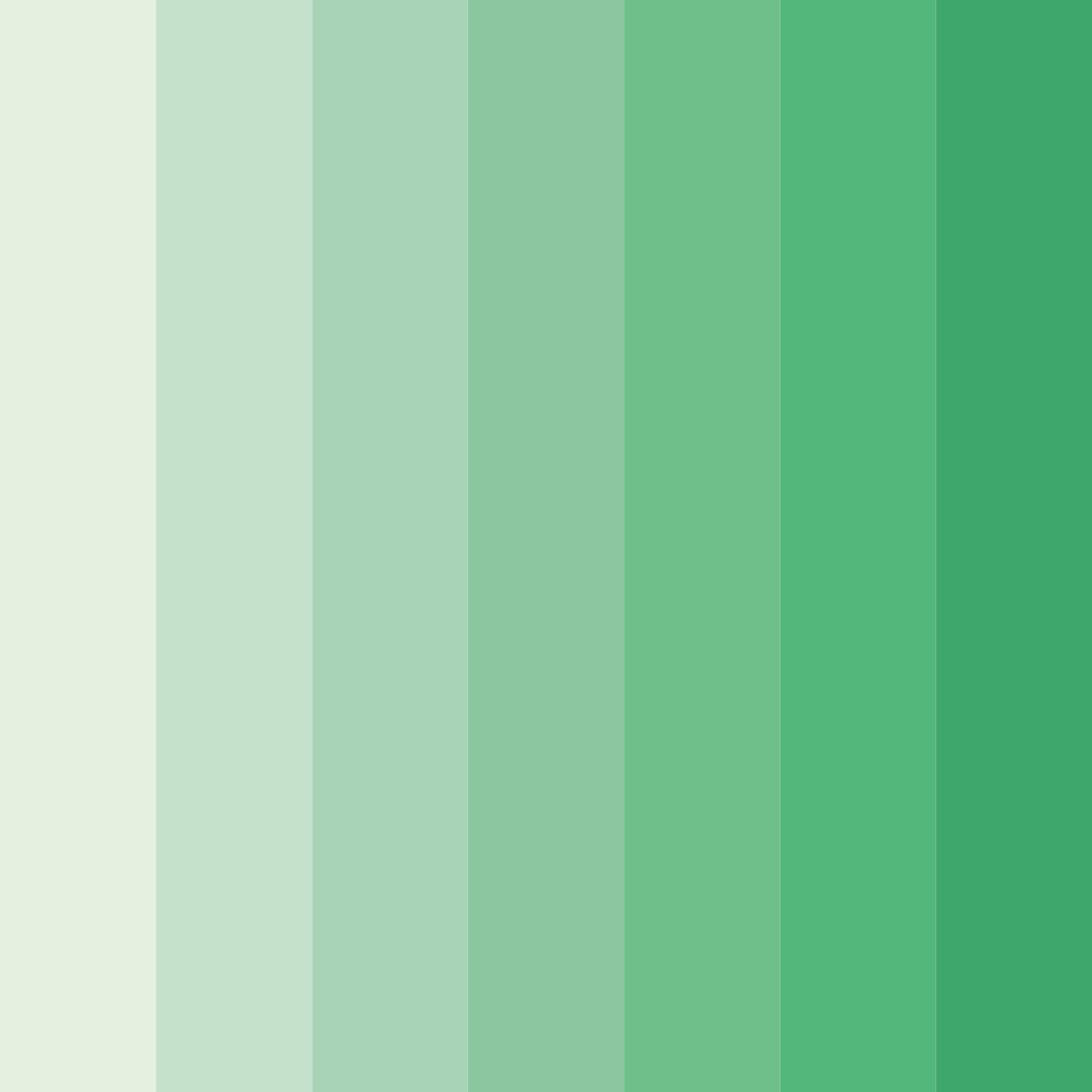 Download whispering greens color palette PNG image (square)
