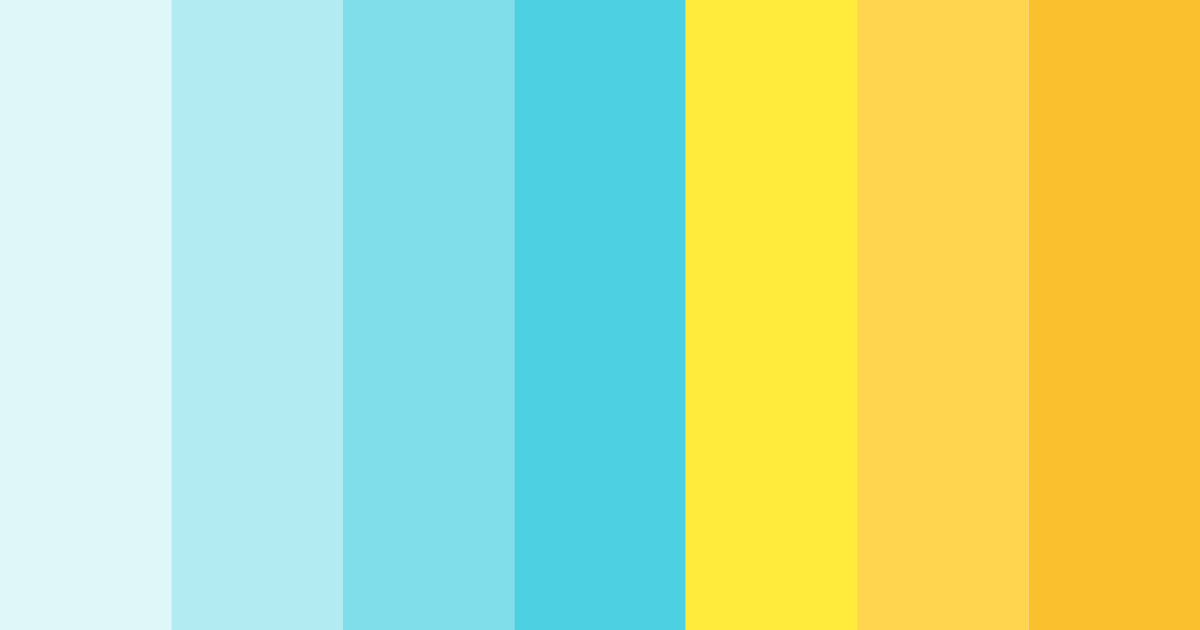 Download beachy blue color palette PNG image (landscape)