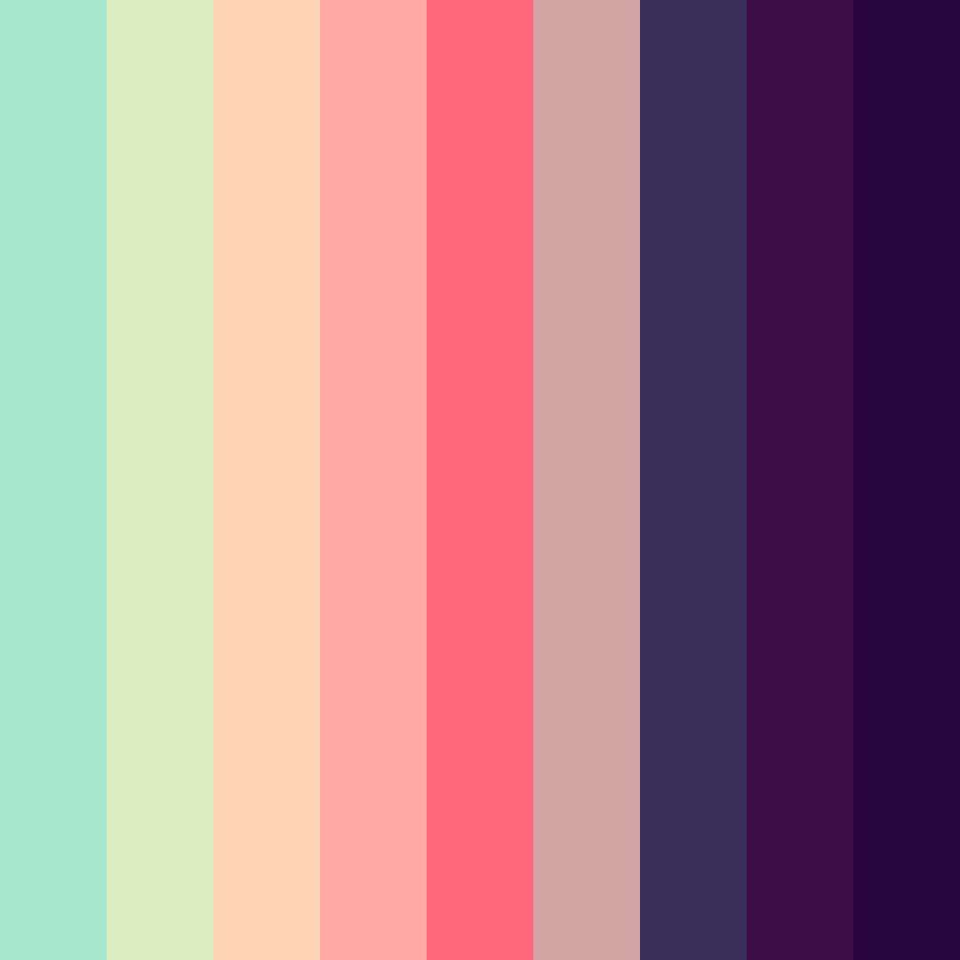 Download enchanted canopy color palette PNG image (square)