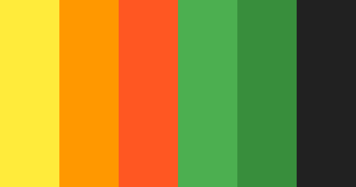 Download orange green black color palette PNG image (landscape)