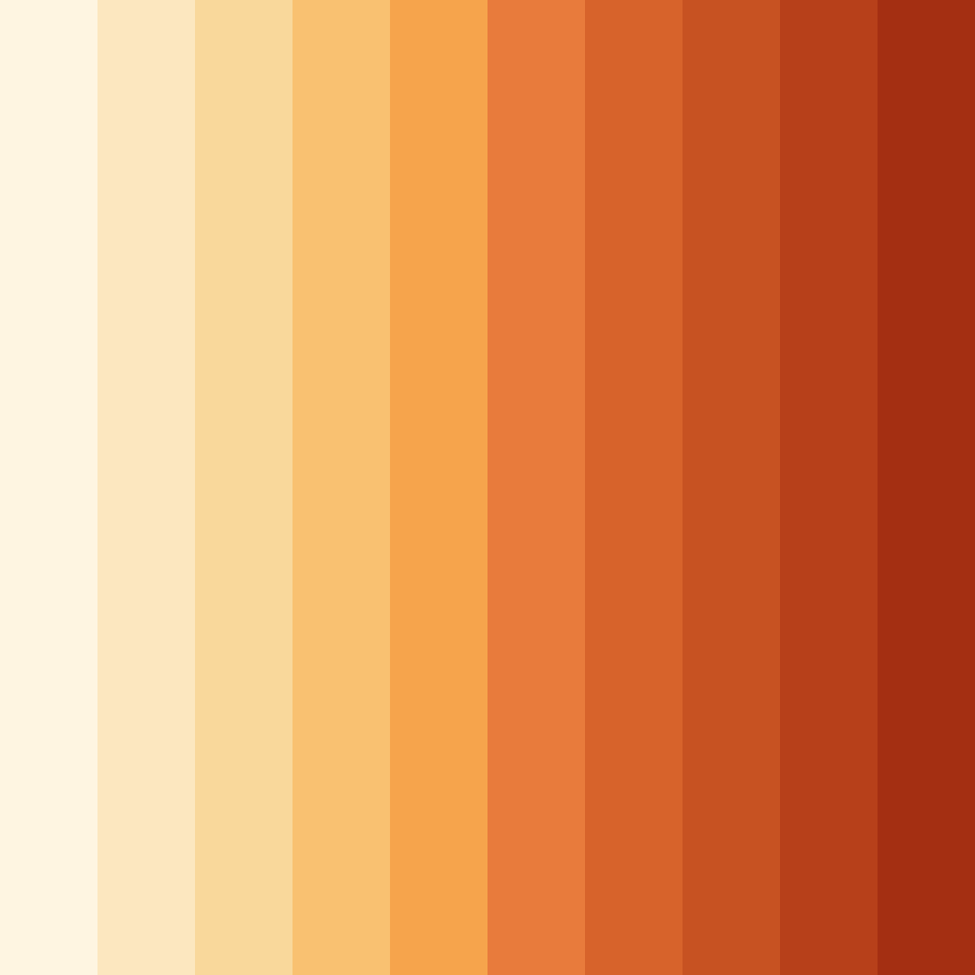 Download creamy sunrise color palette PNG image (square)