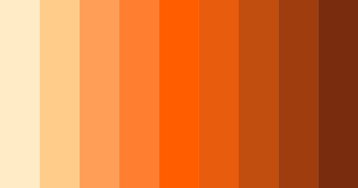 Download orange bonfire color palette PNG image (landscape)