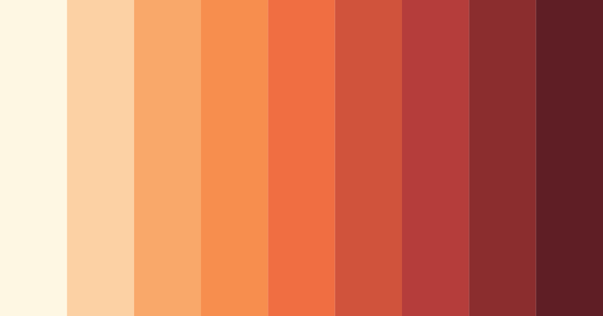 Download red bonfire color palette PNG image (landscape)