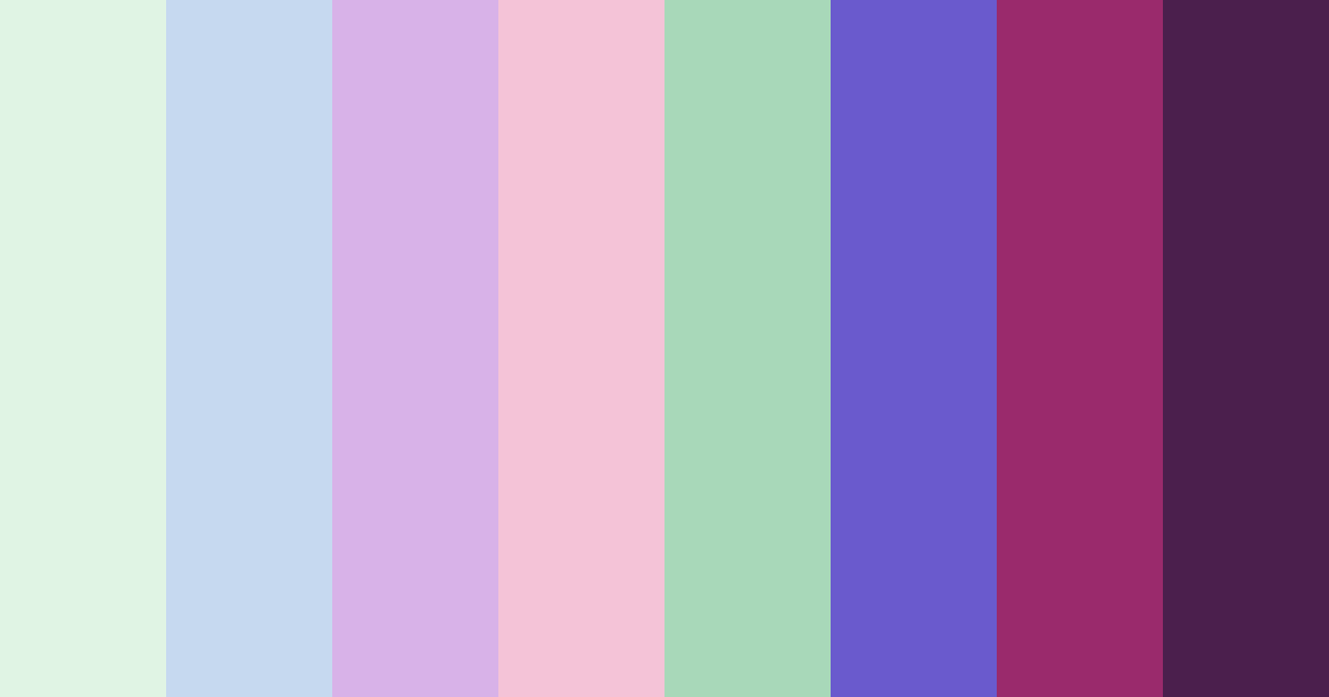 Download shades of green and purple color palette PNG image (landscape)