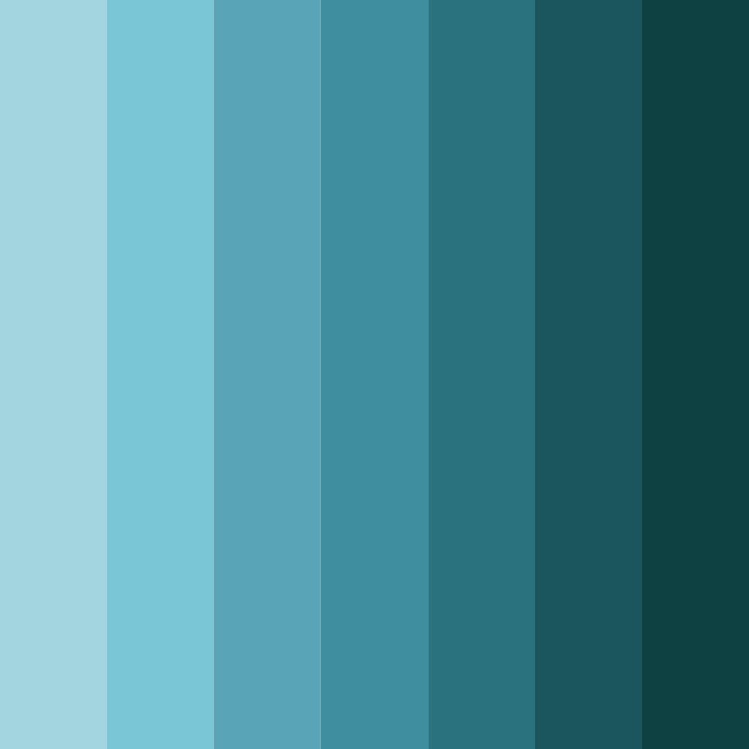 Download botanical blues color palette PNG image (square)