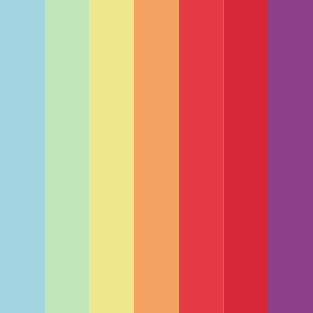 Download tropical sunrise color palette PNG image (square)