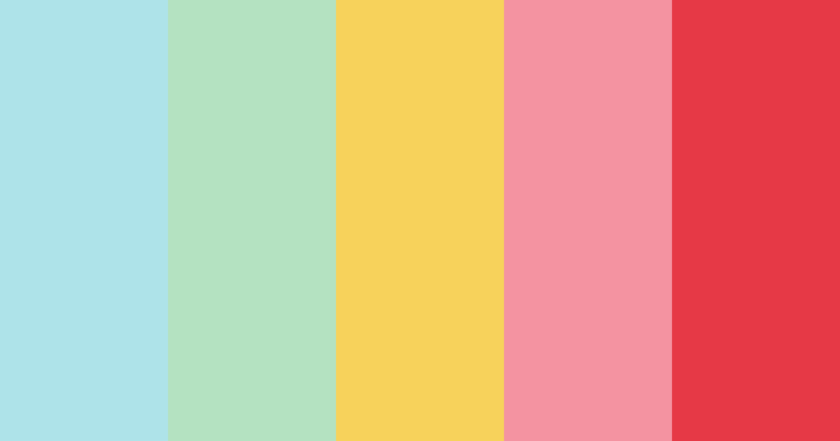 Download vibrant blue green red color palette PNG image (landscape)
