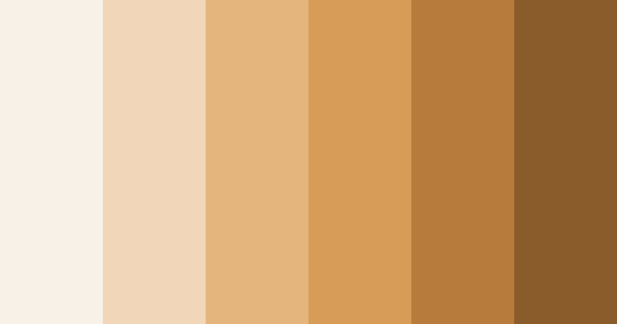 Download warm ivory shades color palette PNG image (landscape)