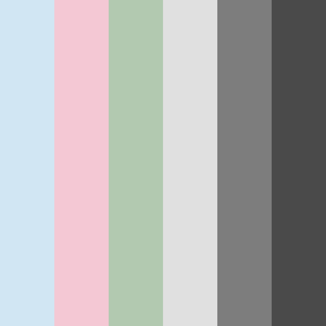 Download serene blue color palette PNG image (square)