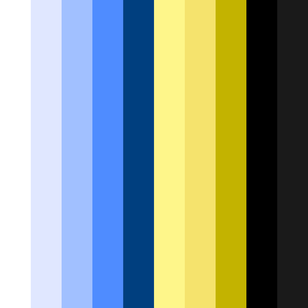Download shades of blue and yellow color palette PNG image (square)