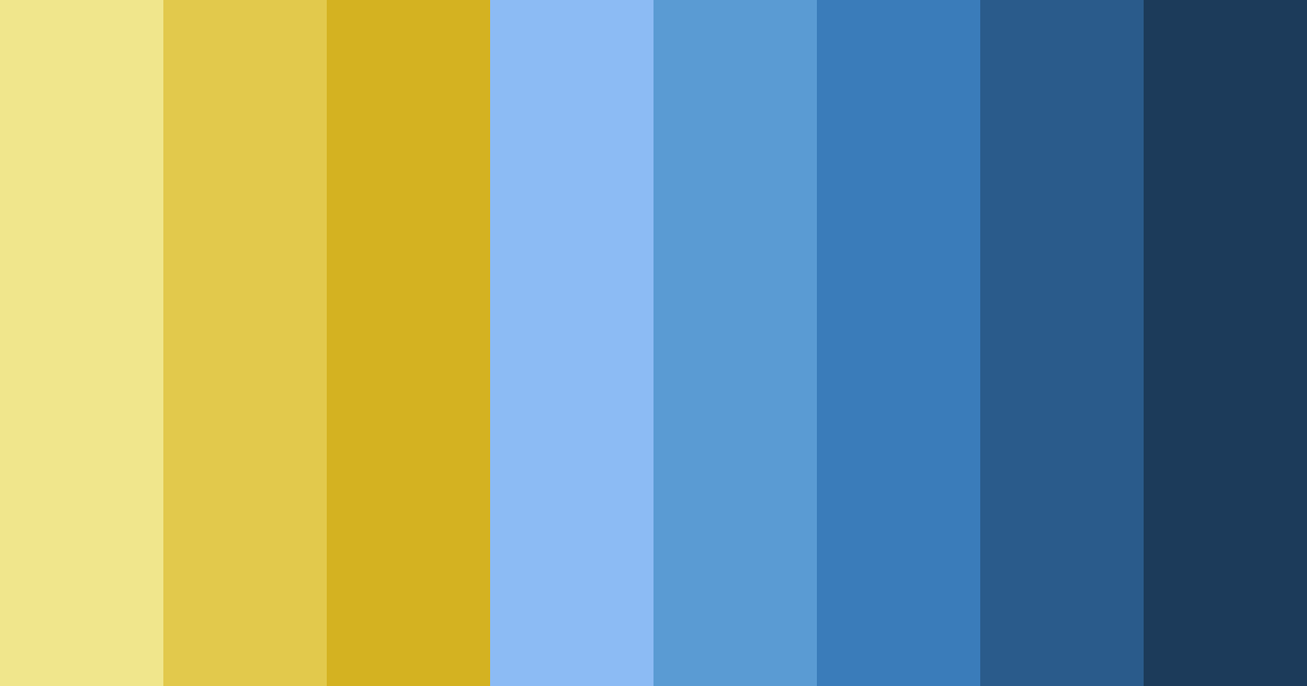 Download blue sunshine color palette PNG image (landscape)